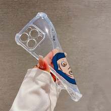 Funda para móvil con diseño de , colores vibrantes y estilo único, compatible con teléfonos ,  17,  16 Pro Max,  15 Pro Max,  13 y  12. Fabricada en TPU para una protección total contra golpes y caídas. Ideal para fans, como regalo de Halloween, para amigos originales y para dar rienda suelta a tu creatividad. - transparente - Ver 6