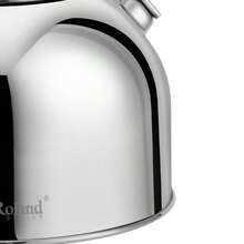 Haus Roland Ấm đun nước bằng thép không gỉ 3 lít, có chức năng tạo âm thanh khi đun sôi, thích hợp sử dụng trên bếp ga và bếp điện. - Bạc - Xem 6
