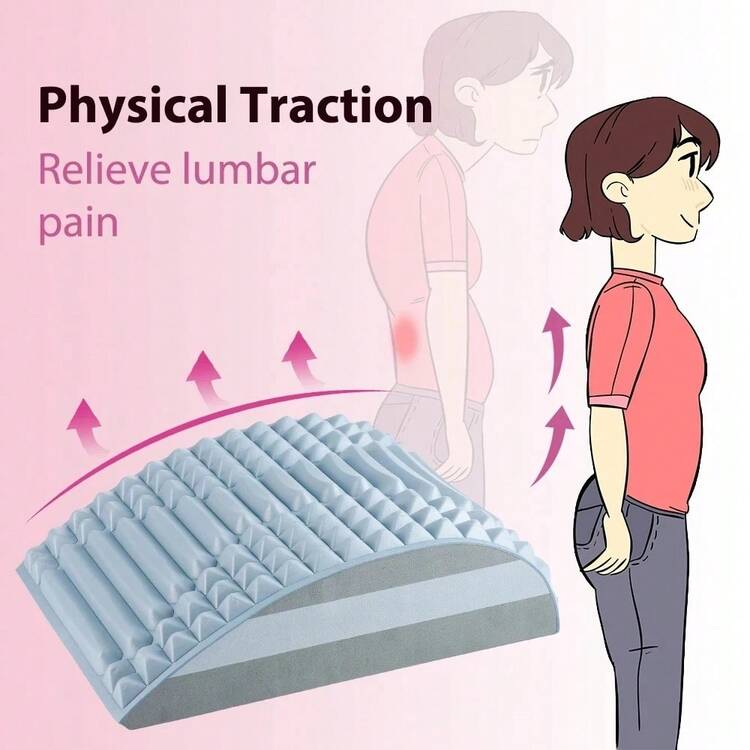 Back Support Stretcher, Posture Corrector For Waist, Lumbar Spine Stretcher, Gently Stretches Neck And Improves Posture, Portable Ergonomic Back Relaxer For Home Use, Lightweight Spinal Decompression Device, Promotes Comfort And Spinal Alignment - Multicolor - View 2