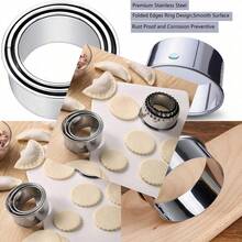 Biscuit Cutters Set Round Cookie Cutters Stainless Steel Dumpling Cutters Cake Pastry Cutters Scone Cutters Molds For Cooking Baking 3Pcs Plain Edge - 3 chiếc PlainEdge - Xem 7