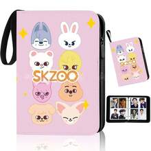 Korean KPOP SKZ Card Binder Card Book, 4 Pockets, Up To 400 Cards, Cute Photo Album, Suitable For Stay Fans - 粉色 - 查看 1