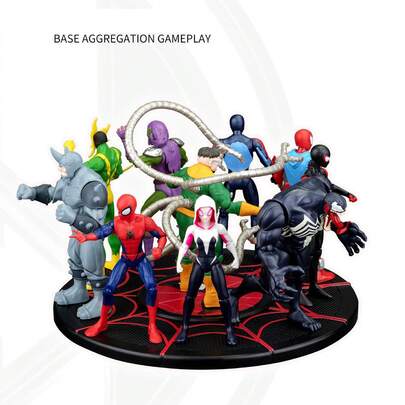 Marvel 漫威4英寸创意模型摆件收藏玩具可动人偶，可用作房间装饰礼品