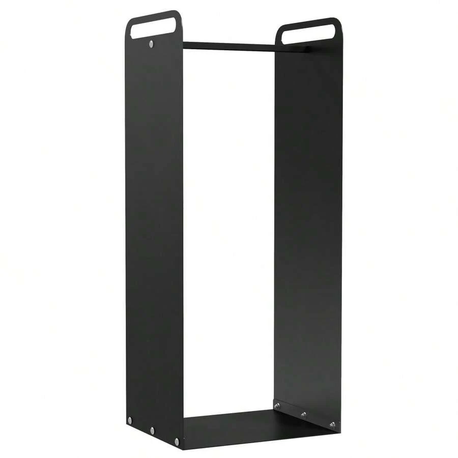 Outsunny 36 X 30 X 90 Log Holder With Handles, Outdoor/Indoor Log Holder, Up To 30 Kg, Steel, Black (On Site) - 1 - 查看 1