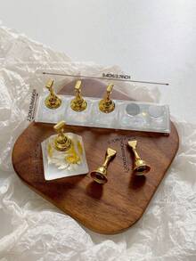 亚克力极光彩虹色矩形钻石形状美甲展示架，树脂水晶珠水钻复古韩国花朵激光 DIY 家居和户外女士母亲姐妹妻子女友婚礼美甲沙龙美容情人节使用