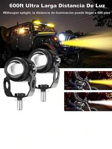 Focos Mini proyector Luz antiniebla Lámpara de conducción delantera con interruptor de tres líneas Lámpara antiniebla con interruptor nuevo (12 V, 36 W) - Negro - Ver 3