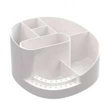 1pc Nail Art Rhinestone Storage Box With 7 Compartments And 18-Hole Nail Drill Bit Holder, Nail Art Desk Organizer (Tools Not Included) - Multicolor - View 6