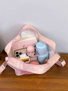 Japanese Style Minimalist Cute Aesthetic Shoulder Bag For Students Kawaii Crossbody Purse Street Fashion - Multicolor - View 3