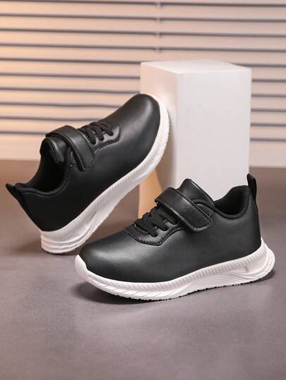 Children's Lightweight, Comfortable, Non-Slip And Durable Outdoor Sports Running Shoes With Leather Upper, Suitable For Autumn And Winter