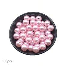 4/6/8/10mm Pink Acrylic Round Beads For Jewelry Making Mobile Phone Chain DIY Fashion Bracelet Necklace Decoration Accessories - Pink - View 6