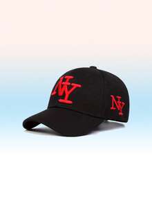 1顶男女通用哥特式纽约字母刺绣嘻哈棒球帽 - 可调节设计，适合嘻哈、街头服饰、徒步旅行、远足、旅游和户外活动 - B - 查看 16