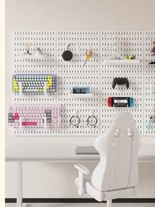 Suporte de Armazenamento Montado na Parede, Adequado para Quarto, Banheiro, Escritório, Dormitório, Sala de Artesanato, Interior de Carro, etc. Pode ser usado para Armazenamento de Banheiro, Instalação DIY sem Perfuração, Também pode ser usado como Suporte de Exibição de Armazenamento de Mesa. - Multicolorido - Visão 4