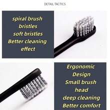 软毛牙刷，全新研发的螺旋刷毛牙刷，家用牙刷，情侣套装，独立包装，专为去除牙菌斑、烟渍、咖啡渍和其他顽固污渍而设计，美白牙齿，适用于正畸矫治器及咖啡渍。透明独立刷盖提供双重安全卫生保护。 - 彩色 - 查看 10