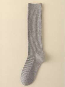 1 Pair/5 Pairs Women's Thick Cashmere Blend Knee-High Socks, Warm For Autumn/Winter - Multicolor - View 7