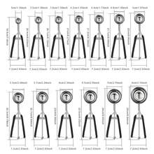 Cuchara de helado de acero inoxidable, cuchara para galletas, cuchara de helado multipropósito, cuchara para frutas, bola de melón, herramientas de cocina para hornear masa - 70 mm - Ver 8