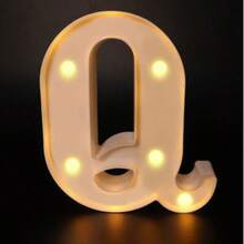 16cm LED Digital Light 0-9 Glowing Letter Light 26 Letters Without Batteries Wedding / Birthday / Christmas / Party / Bedroom Decoration Light - White - View 8