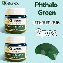 2 Bottle Marie's Fabric Paint, 50ml/1.7fl. Oz - Vibrant Colors Available For Clothes Permanent, Professional Textile Pigments Kit For Artists & Crafters, Ideal Gifts Art Tools For T-Shirts, Shoes, Jeans, Canvas Bags, DIY Projects In Christmas, New Year - 2pcs - View 29