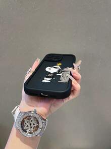 A Cartoon Anime SNOOPY Sky Eye Step Black Phone Case, Shockproof Tpu Material Phone Case Can Be Given As A Holiday Gift. It Is Suitable For Apple Phones, And The New Model Is Suitable For IPhone13/14/15/16/17Pro Max Phone Case - Nhiều màu - Xem 5
