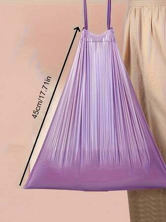 100/50/10 Bolsas de basura moradas portátiles con cordón, bolsas de basura de plástico gruesas y a prueba de fugas, bolsas de basura de plástico de alta calidad, bolsas de basura de colores, adecuadas para dormitorio, cocina, baño, dormitorio, sala de estar y uso doméstico - Bolsas de basura portátiles