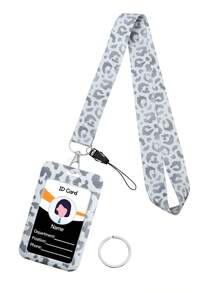 1条粉色豹纹教师挂绳，带证件卡套、手机绳、钥匙圈，可爱粉色涤纶材质，可作钥匙带，是送给女性、教师、学生、员工的绝佳礼物，也可作钱包、迷你钱包、手拿包、卡包使用。 - 彩色 - 查看 11