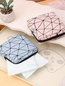 1pc Creative New Fashionable Cute Girl Portable Sanitary Pad Storage Bag, Mini Cartoon Girl Period Hygiene Pad Organizer Bag, Travel Cosmetic Bag, Coin Purse, Toiletry Bag, Multi-Functional Storage Bag, Suitable For Storing Coins, Cosmetics, Lipstick, Sanitary Pads, Tissues And Other Small Items, Applicable For Women Business Trip, Travel, Vacation, Student Back To School, Can Be Used As Gifts For Friends, Valentine's Day Gifts, Souvenirs - Multicolor - View 7