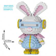 4100PCS Rabbit Series Building Block Toys, Candy Rabbit, Social Rabbit, Glasses Rabbit Building Block Toy Ornaments, 3d Stereoscopic Puzzle Toy Decorative Ornaments, Perfect Easter, Christmas, Halloween, Valentine's Day And Birthday Gifts - Multicolor - View 13