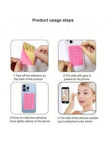 1 Giá đỡ điện thoại bằng silicon có giác hút, thương hiệu Octobuddy, dính liền mạch, thích hợp cho phòng tắm, nhà bếp, phòng ngủ, phòng khách, phòng ăn, phòng tập thể dục, ô tô, đồ dùng du lịch, đồ dùng học tập, đồ dùng cắm trại, đồ dùng cần thiết cho kỳ nghỉ, phụ kiện du lịch, đồ dùng mùa hè mini - Nhiều màu - Xem 3