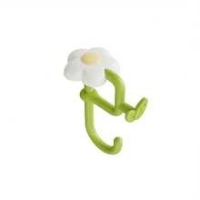 1个可爱花朵背包挂钩，粉色、白色、紫色可选，桌面便携式悬挂包袋支架，多功能桌面挂钩，适用于学生书桌，轻便节省空间，可收纳书籍、配件和小物件，可爱花朵设计，适合宿舍和家庭办公室使用。 - 彩色 - 查看 8