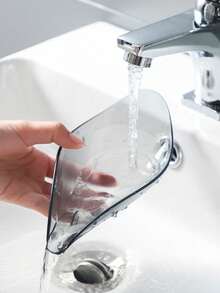1pc Leaf-Shaped Self-Draining Soap Dish - Oval Plastic Bathroom Accessory For Easy Storage & Organization, Christmas/Halloween Gift Decoration - Multicolor - View 9