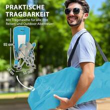 Zestaw 2 krzeseł kempingowych Outsunny, składane krzesło z uchwytem na kubek, siatkowe oparcie, torba transportowa, składane krzesło rybaka, zewnętrzne siedzisko rybaka do 120 kg, krzesło ogrodowe na plażę - 1 - Zobacz 2