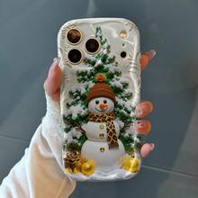 Casas de teléfono super resistentes a las caídas, bonitos muñecos de nieve y formas de árboles para regalos y decoración, para iPhone 17, 16, 15, 14, 13, 12, 11, 8, 7, X, XS, Pro, Pro Max, Plus, diseño 2D, casillas de teléfono - Mezcla de color 1 - Ver 6