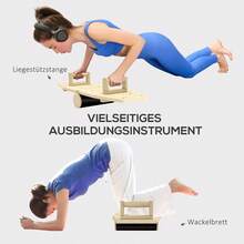 SPORTNOW Wooden Pull-Up Bars With 8 Pairs Of Holes, Including Resistance Bands, 11 Exercises, Fitness Parallels For Muscle Training, Strength Training In Nature - 1 - View 2