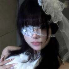 Sweetheart Love Lace Blindfold Sweet And Cool Accessories - White - View 4