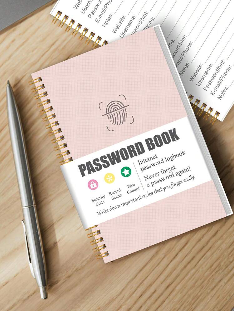 1 Piece A6 Password Notebook - Quick Internet Password Record Book, Includes Website, Username, Address Book, Anniversary, Birthday And Notes, Internet Login Information For Home And School Office - Multicolor - View 8