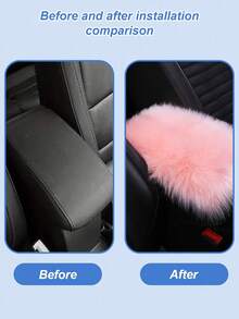 Plush Velvet Armrest Cover Pad – Soft Velvet Center Console Pad For Car SUV Truck, Universal Fit Warm Winter Interior Cushion, Non-Slip Polyester Console Seat Box Protector,Luxurious Faux Fur Armrest Pads,Comfortable Center Console Support And Stylish Interior Upgrades - 紫色 - 查看 7