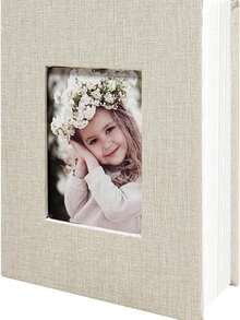 4x6英寸亚麻封面相册，可容纳多达100张4R照片，适合家庭聚会、婚礼、旅行、宝宝和节日照片。 - 彩色 - 查看 14