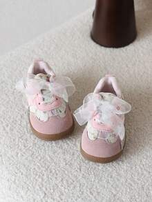 1 Pair Fashionable Infant Toddler Shoes, New Everyday Wear Design, All Season - Pink - View 6