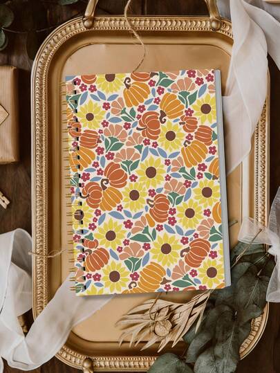 Trees 1pc Lined Spiral Journal Notebook For Women, 2026 Undated Weekly Daily Planner Notebook For Writing,Perfect For Work, Note Taking And Office Supplies Back To School Supplies