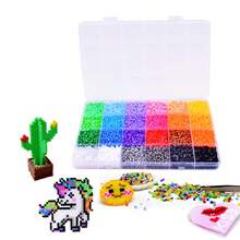 2.6mm 熔珠补充包迷你珠子套装手工工艺品儿童房装饰珠子 9000 补充包 1 盒 24 色珠子，适合 DIY 玩具拼图艺术珠子青少年制作圣诞节生日礼物。 - 彩色 - 查看 7