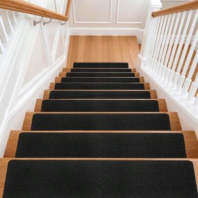 15 Pack Self-Adhesive Stair Carpet Runway, 22x70cm Anti Slip Pedal Pad,  For The Elderly And Pets, Reusable Household Anti Slip Stair Floor Mat