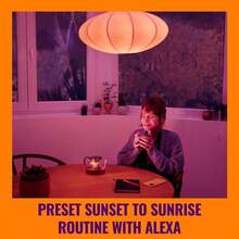 WiZ Connected Smart Light Bulbs, Sunset To Sunrise Automation + Motion Detection + Control With Voice Or App, Full Color A19 60W 800LM Indoor, Matter Compatible -3 Pack - MàuA - Xem 3