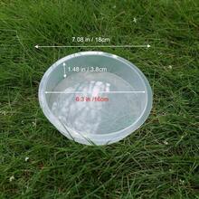 2pcs Metal Round Bird Feeders Tray, Wild Birds Seed Feeder Tray, Bird Mesh Tray Outdoor Accessory Humming Feeder Station - 水碗*2 - 查看 3