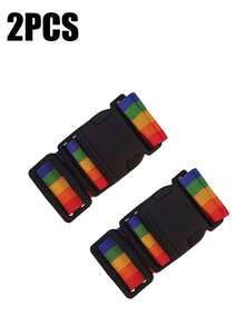 1pc Adjustable Multi-Purpose Luggage Strap, Vibrant One-Piece Luggage Belt Without Lock, Outdoor Travel Binding Straps, Easy-To-Use PP Buckle, Convenient Storage And Carry, Suitable For Carefree Travel And Anti-Theft, Can Be Used For Luggage, Tents, Moisture Proof Mats, Backpacks, Travel Gear, Quilts, Yoga Mats, Waist Belts, Slimming Waist Belts, Household Binding, Etc. Bag For School School Accessories School Stuff - Multicolor - View 30