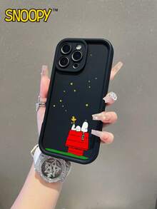 A Cartoon Anime SNOOPY Sky Eye Step Black Phone Case, Shockproof Tpu Material Phone Case Can Be Given As A Holiday Gift. It Is Suitable For Apple Phones, And The New Model Is Suitable For IPhone13/14/15/16/17Pro Max Phone Case - Nhiều màu - Xem 1