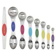 Magnetic Measuring Cup And Spoon Set With Leveler, Stainless Steel, Nesting Metal Spoons And Cups For Kitchen, Baking Supplies, Essential Kitchen Gadget Tools - 8PCS Magnetic Measuring Spoons Set With Leveler - View 10