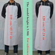 PVC Heavy Duty Rubber Apron Oil Resistant Men Kitchen Work Bib Aprons Unisex - White - View 4