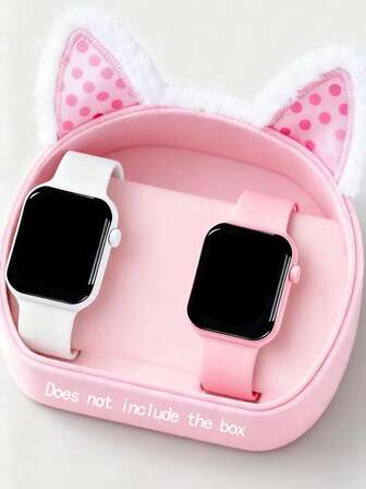 两款时尚青少年手表，简约可爱，兼具现代与经典风格。方形LED数字显示屏电子手表。适合学生日常活动，例如返校、聚会和旅行。也是馈赠朋友或作为生日礼物的绝佳选择。