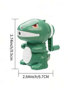 1pc Dinosaur Shaped Pencil Sharpener, Back To School Student Supplies - Green - View 2