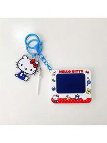 Llavero con tablero de dibujo de Hello Kitty de Sanrio - Llavero oficial con diseño de graffiti de dibujos animados, con tablero de mensajes borrable con revestimiento especial (escribible y lavable), material duradero de PVC ABS y cierre de langosta , accesorio creativo DIY para bolsos, llaves, teléfonos, mercancía de personaje Kawaii, regalo perfecto para fans de Sanrio y adolescentes - Multicolor - Ver 7