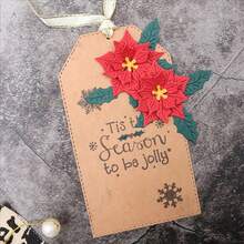 1件装花瓣切割模具 - DIY剪贴簿和卡片制作模板，剪刀，花卉系列