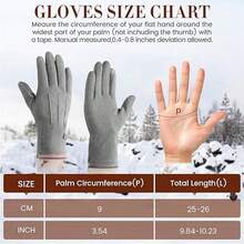 1 Pair Women's Winter Gloves, Elastic Cuff, Touchscreen Typing Gloves - Multicolor - View 2